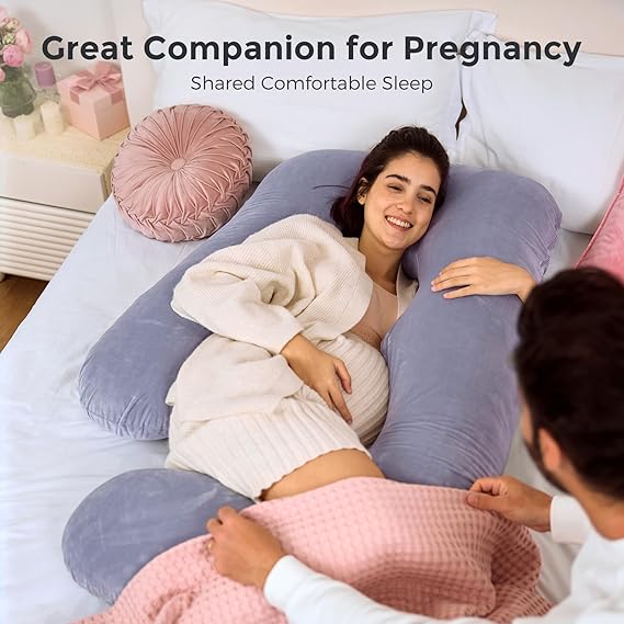 U-Shaped Pregnancy Pillow, Sleeping Waist Pillow for Pregnant Women, Nursing Pillow Breastfeeding Cushion for Women
