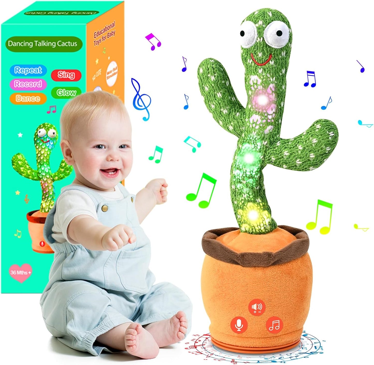 1pc Dancing Cactus Toy, Repeat Talking, Song Speaker Wriggle Dancing Sing Talk, Plushie Stuffed, Interaction and Decoration