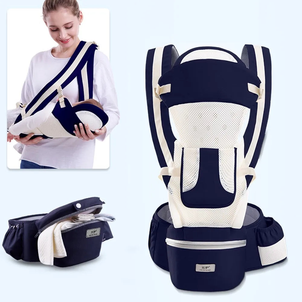 Ergonomic Baby Carrier Backpack, Hipseat, Front Facing Kangaroo Baby Wrap
