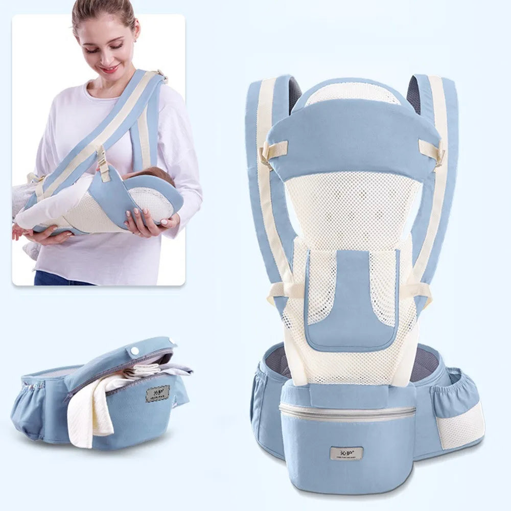 Ergonomic Baby Carrier Backpack, Hipseat, Front Facing Kangaroo Baby Wrap