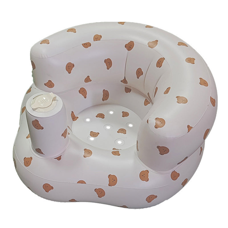 Inflatable Baby Seat for Babies 3-36 Months, Built in Air Pump Children Baby Sofa, Bumbo Seat for Learning to Sit, Feeding