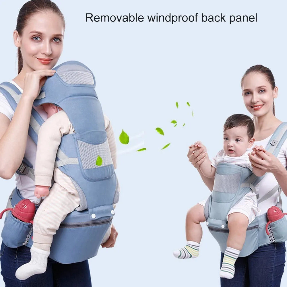 Ergonomic Baby Carrier Backpack, Hipseat, Front Facing Kangaroo Baby Wrap