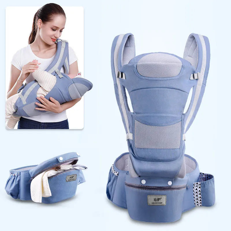 Ergonomic Baby Carrier Backpack, Hipseat, Front Facing Kangaroo Baby Wrap