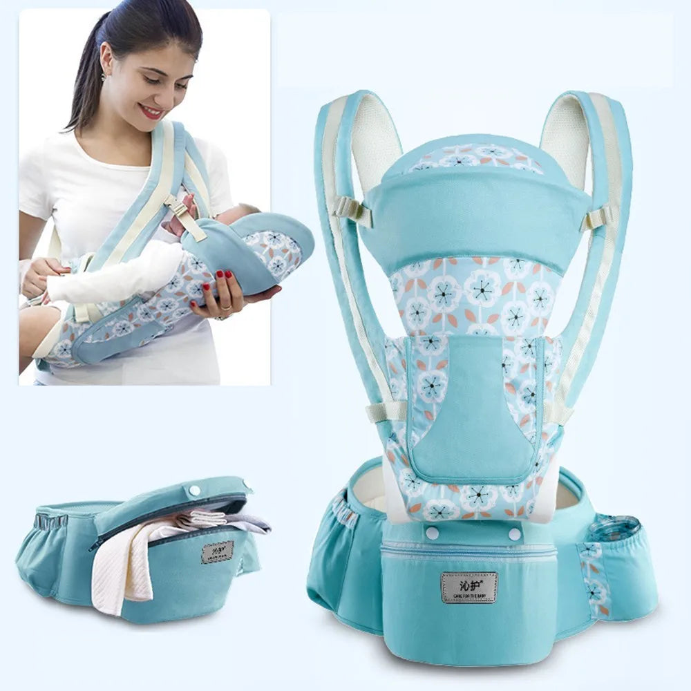 Ergonomic Baby Carrier Backpack, Hipseat, Front Facing Kangaroo Baby Wrap