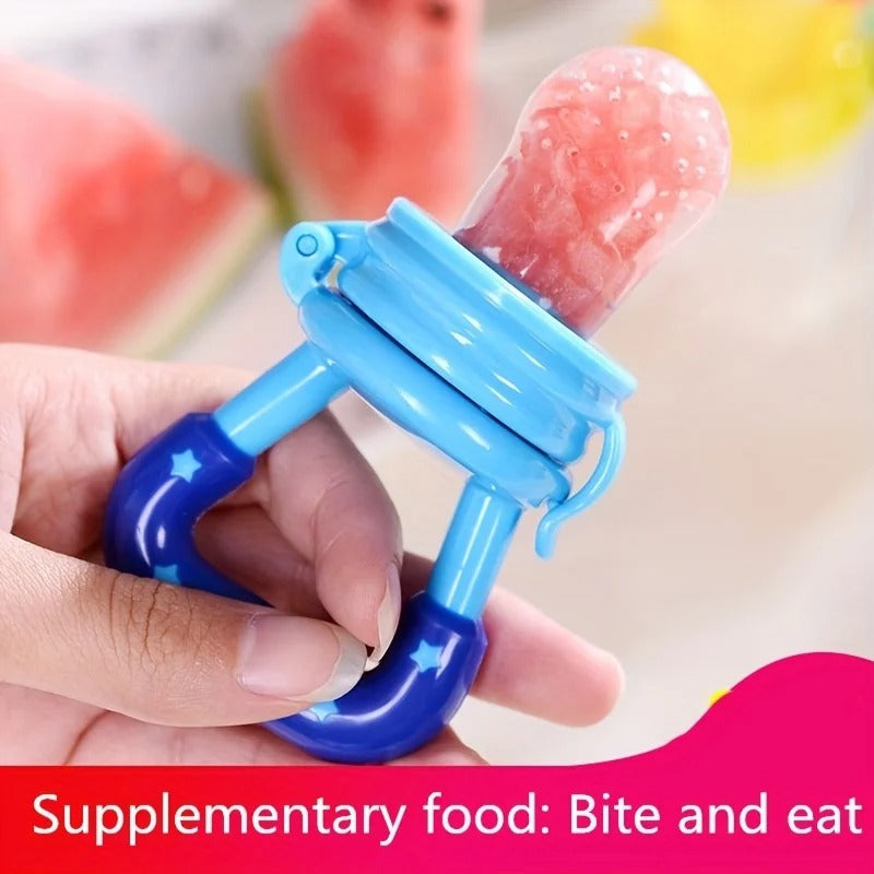 Baby Feeding Spoon, Fruit Grinding Pacifier, Silicone Mesh Baby Feeding Tableware