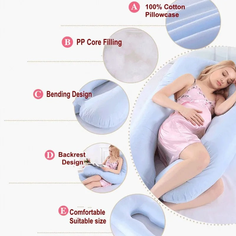 U-Shaped Pregnancy Pillow, Sleeping Waist Pillow for Pregnant Women, Nursing Pillow Breastfeeding Cushion for Women