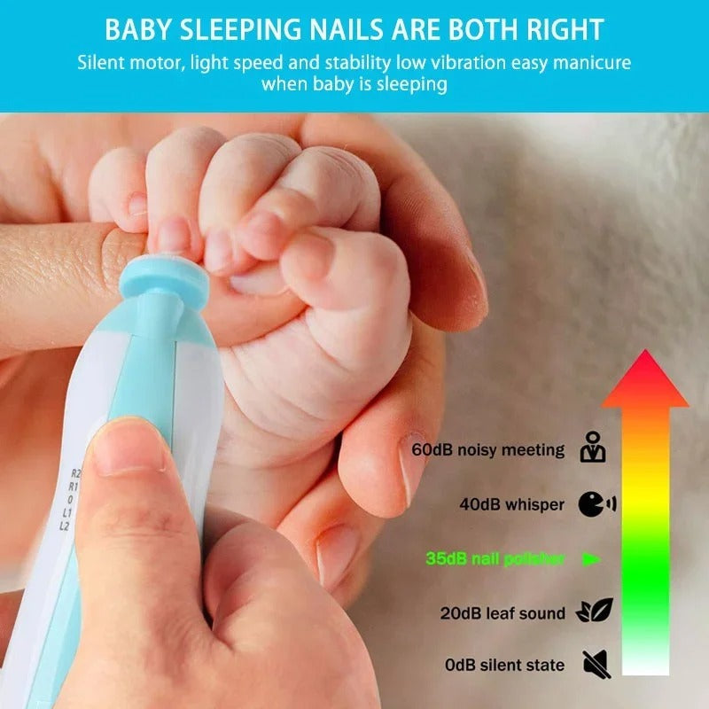 Multifunctional Baby Electric Nail Trimmer, Nail Polisher/Trimmer Set for Baby