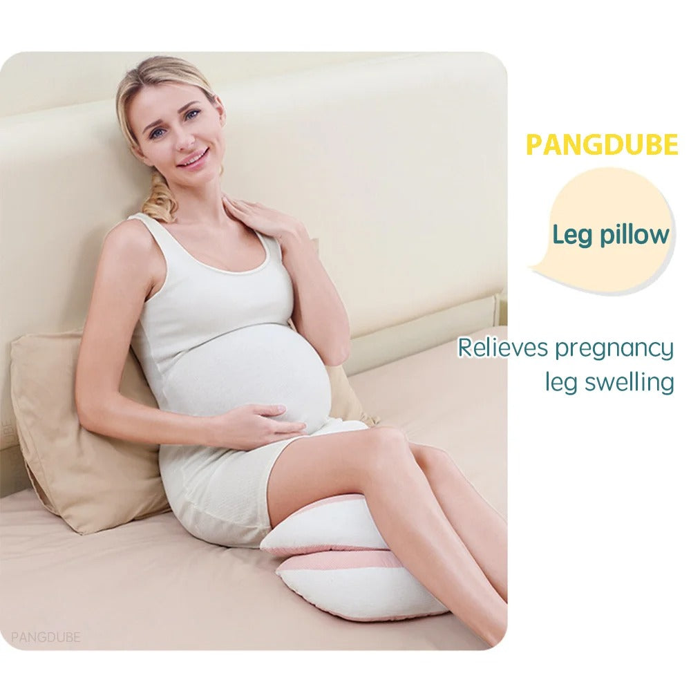 2 Piece Pregnancy Pillow With Free Auxiliary Pillow, Cotton Waist Support Pillow for Pregnant Women