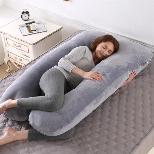 U-Shaped Pregnancy Pillow, Sleeping Waist Pillow for Pregnant Women, Nursing Pillow Breastfeeding Cushion for Women
