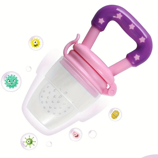 Baby Feeding Spoon, Fruit Grinding Pacifier, Silicone Mesh Baby Feeding Tableware
