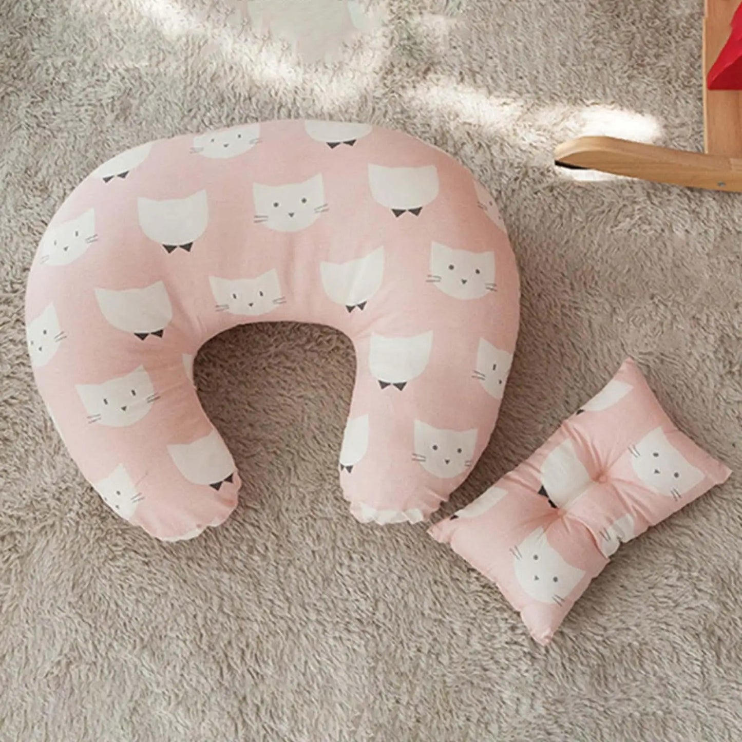 U-Shaped Boppy Baby Nursing & Feeding Cushion ,Waist Support for Breastfeeding, Breathable Fabric Ergonomic Shape Nursing Cushion