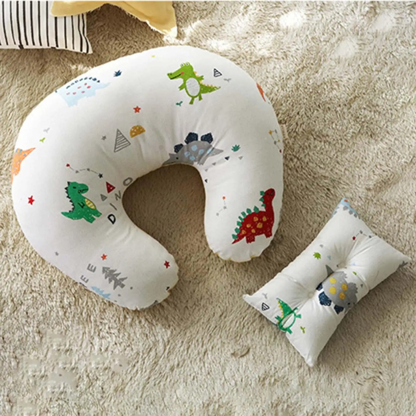 U-Shaped Boppy Baby Nursing & Feeding Cushion ,Waist Support for Breastfeeding, Breathable Fabric Ergonomic Shape Nursing Cushion