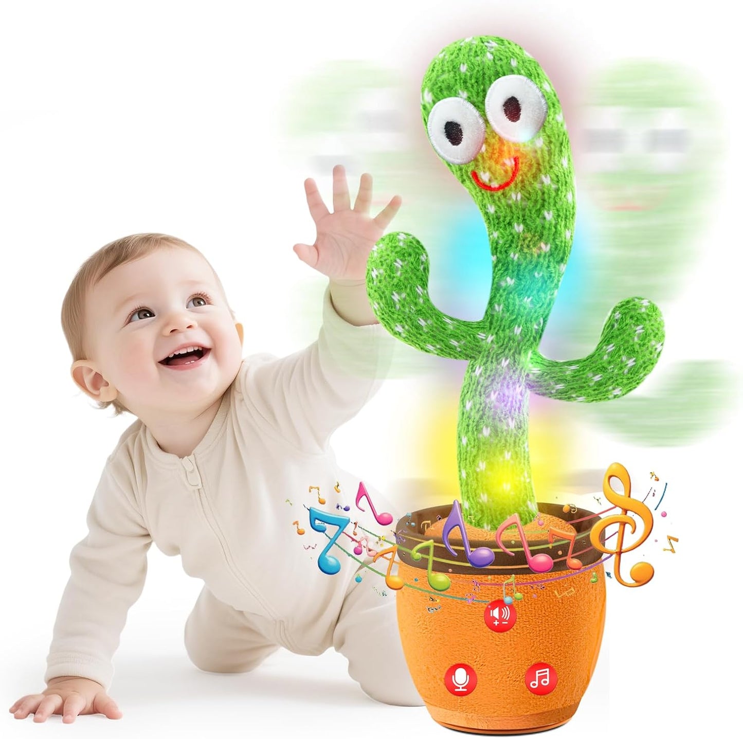 1pc Dancing Cactus Toy, Repeat Talking, Song Speaker Wriggle Dancing Sing Talk, Plushie Stuffed, Interaction and Decoration