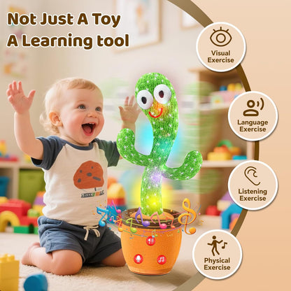 1pc Dancing Cactus Toy, Repeat Talking, Song Speaker Wriggle Dancing Sing Talk, Plushie Stuffed, Interaction and Decoration