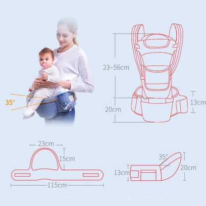 Ergonomic Baby Carrier Backpack, Hipseat, Front Facing Kangaroo Baby Wrap