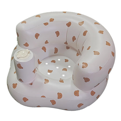 Inflatable Baby Seat for Babies 3-36 Months, Built in Air Pump Children Baby Sofa, Bumbo Seat for Learning to Sit, Feeding