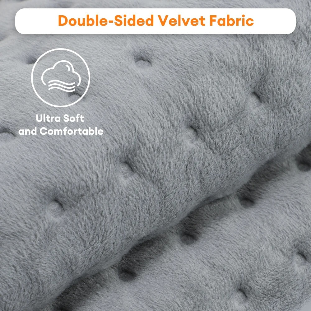 Electric Heating Pads for Back and Period Cramps, Portable Heating Pad For Neck, Shoulders, and Back Warm Blanket Timed Temperature Control and Machine Washable